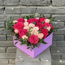 Цветочная композиция из Розы в коробке в Хотьково