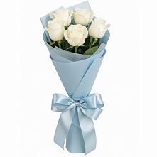 Букет 5 Белых роз Проуд в Хотьково