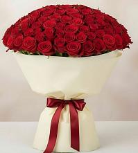 Букет 101 Красная роза Милано в Хотьково
