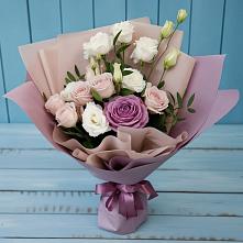 Букет цветов из:  Розы и Лизиантусы #REPLACE_PRED# Хотьково