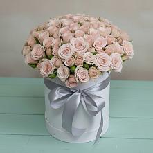 Цветочная композиция из Розы в шляпной коробке в Хотьково