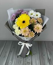 Букет цветов из:  Розы, Герберы и Хризантемы #REPLACE_PRED# Хотьково