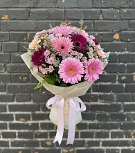 Букет цветов из:  Герберы и Хризантемы в Хотьково