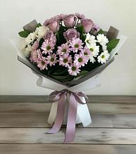 Букет цветов из:  Хризантемы и Розы #REPLACE_PRED# Хотьково