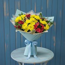 Букет цветов из:  Альстромерии и Хризантемы #REPLACE_PRED# Хотьково