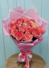 Букет 15 Розовых роз Равель в Хотьково