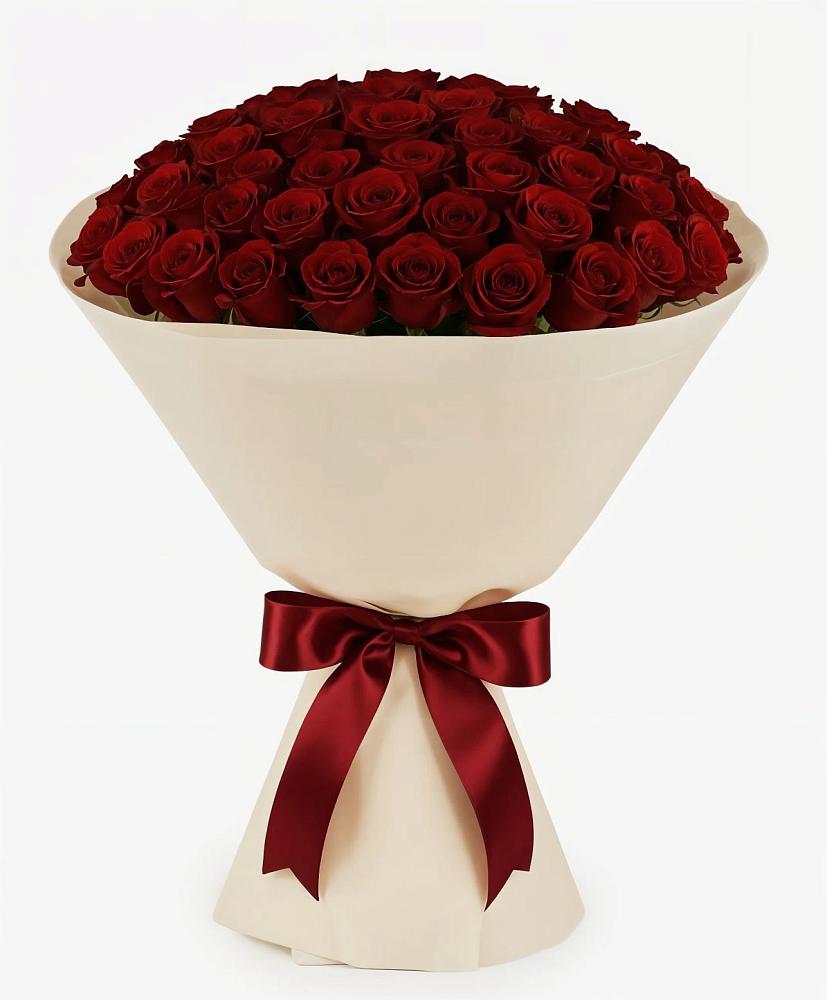 Букет 101 Бордовая роза Блэк Бакарра в Хотьково