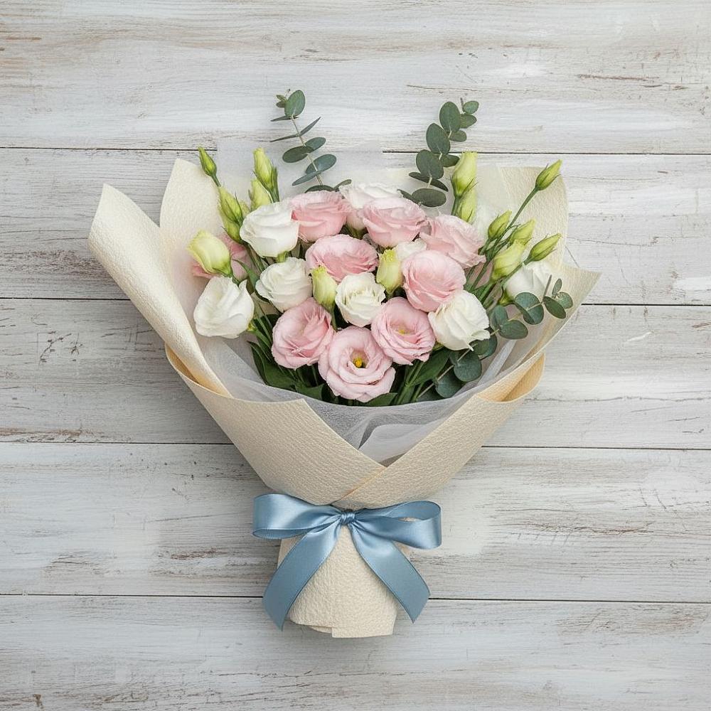 Букет цветов из: Лизиантусы в Хотьково